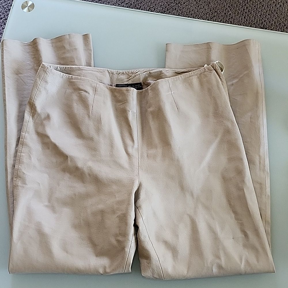 Cami NYC Clean Front Side Zip Retro Y2K  Desk To Dinner Leather Pants Size 12